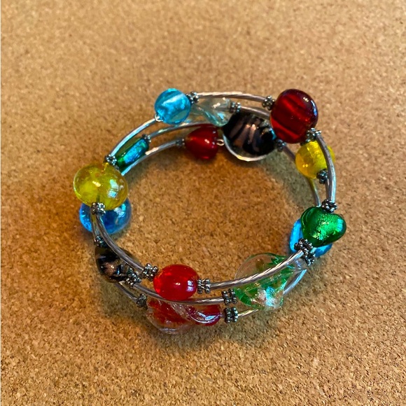 Silver & Multi Stone Wrap Bracelet - Picture 5 of 5